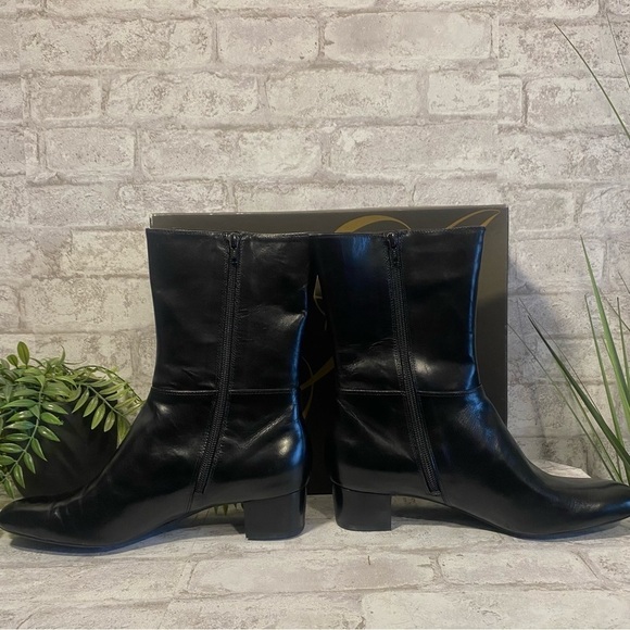Enzo Angiolini Black Leather Ankle Boots‎ with Heel NWOT size 8.5 M - Picture 6 of 9
